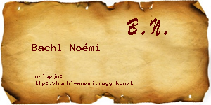 Bachl Noémi névjegykártya